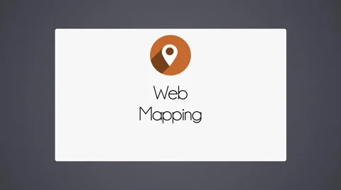 Web mapping - gps icon Video stock 40883001