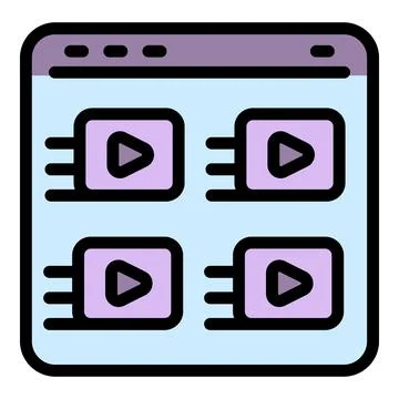 Web market studies icon vector flat 스톡 일러스트