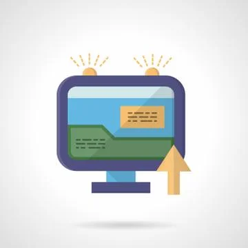 Web marketing flat color vector icon Stock Illustration