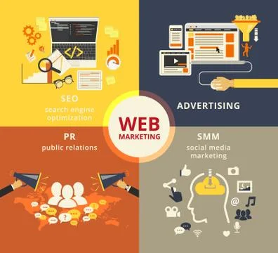 Web marketing Illustrazione stock
