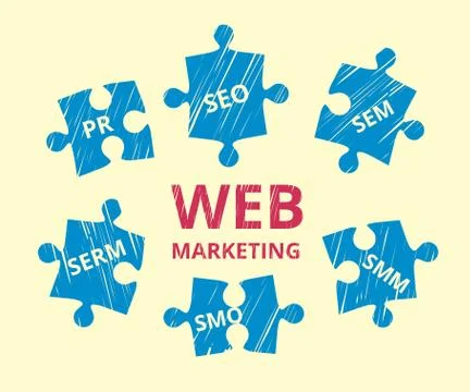 Web marketing Stock Illustration