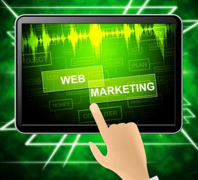 Web Marketing Means Network Sem 3d Illustration Stock Illustration