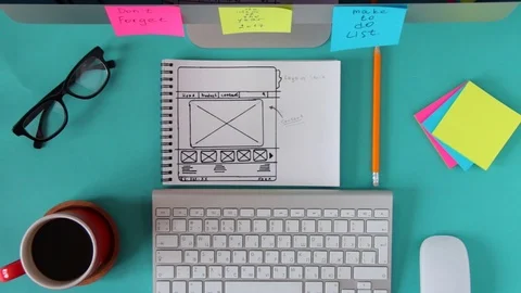 The web master is working on the computer. Stock Footage 72428315