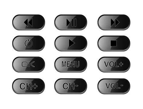 Web media button Stock Illustration