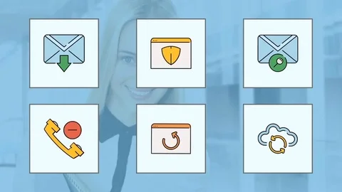 Web Media Icons Stock After Effects