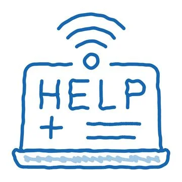 Web Medicine Help doodle icon hand drawn illustration Stock Illustration