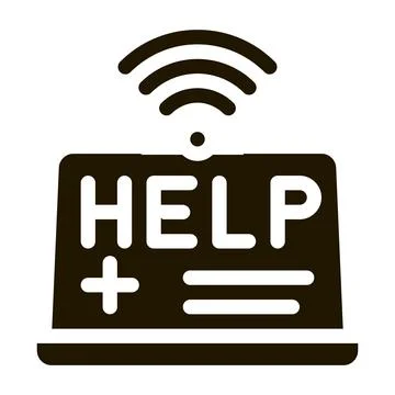 Web Medicine Help Icon Vector Glyph Illustration Stock Illustration