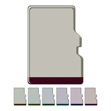 Web memory card cartoon vector graphic 库存插图