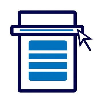 Web menu, click, menu, nav bar, menu scrolling icon Stock Illustration