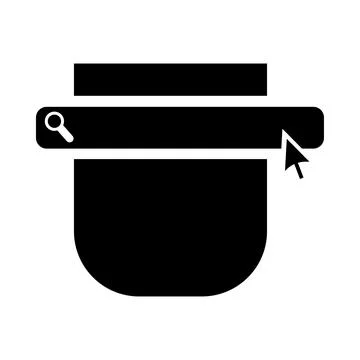 Web menu, click, menu, nav bar, menu scrolling icon Stock Illustration