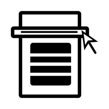 Web menu, click, menu, nav bar, menu scrolling icon Stock Illustration