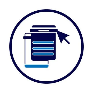 Web menu, click, menu, nav bar, menu scrolling icon Stock Illustration