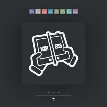 Web message icon Illustrazione stock