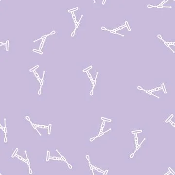 Web mic microphone line seamless pattern Illustrazione stock