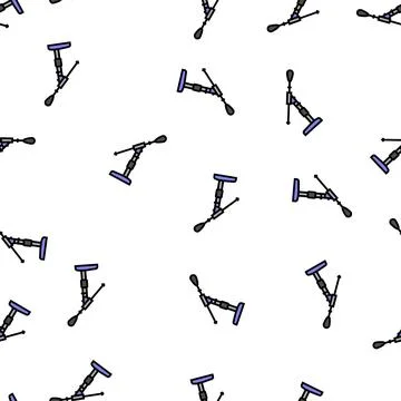 Web mic microphone vector seamless pattern Stock Illustration