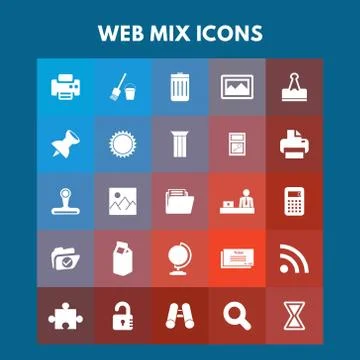 Web Mix Icons Stock Illustration