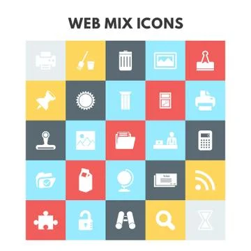 Web Mix Icons Stock Illustration