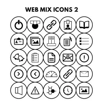 Web Mix Icons 스톡 일러스트