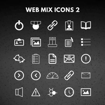 Web Mix Icons 스톡 일러스트