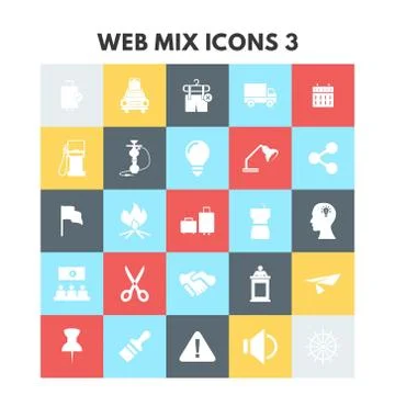Web Mix Icons 스톡 일러스트