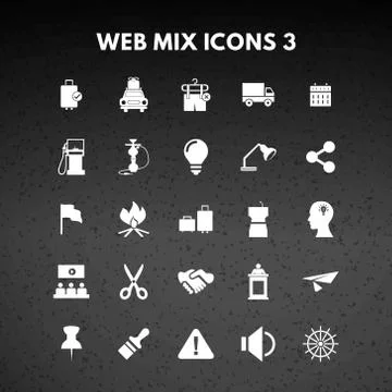Web Mix Icons 스톡 일러스트