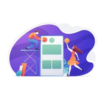 Web mobile application, user, design, internet イラスト素材