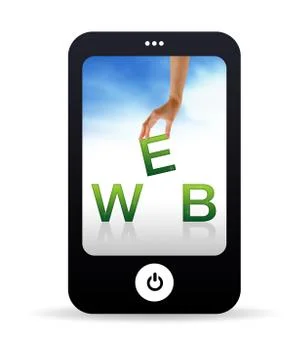 Web mobile phone Stock Illustration
