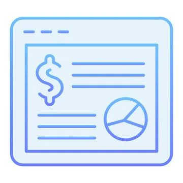 Web money window flat icon. Web page with dollar blue icons in trendy flat style Stockillustratie