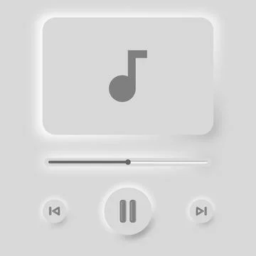 Web music player buttons template Stock Illustration