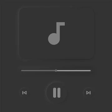 Web music player buttons template Stock Illustration