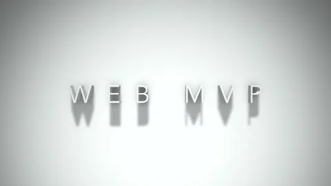 Web mvp 3D title animation with shadows on a white background Stock Footage 297274919
