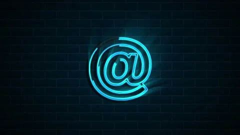 Web neon icon. Business. Email icon. Outline web icon. Motion graphics. Vídeo Stock 153826865