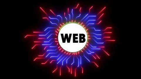 Web network digital technology background Illustrazione stock