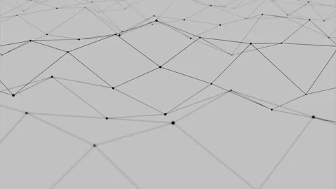Web Network Seamless Concept With Black Dots On Gray Background Stock Footage 256290191