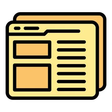 Web news icon vector flat イラスト素材