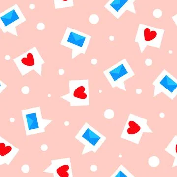 Web notification seamless pattern 库存插图