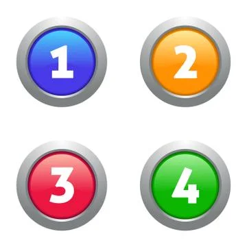 Web numbers buttons Stock-Illustration