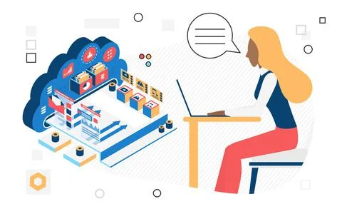 Web online banking transaction execution secured system Illustrazione stock