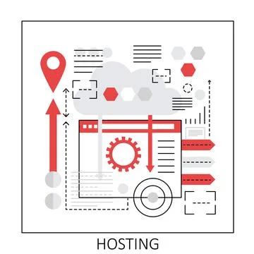 Web online data hosting Stock Illustration