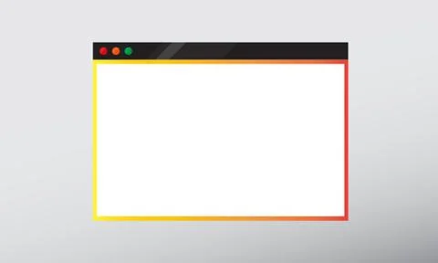 Web online window frame isolated Stock Illustration