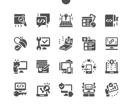 Web optimization, development, user interface in e-commerce. イラスト素材