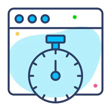 Web optimization flat line  icon modern illustration Stock Illustration