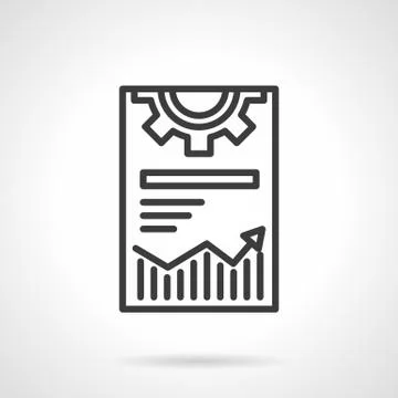 Web optimization icon black line vector icon Stock Illustration