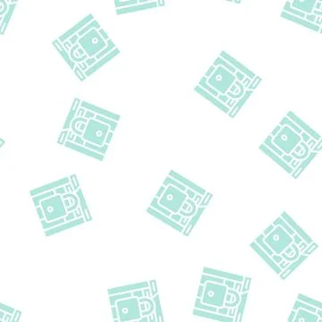Web padlock glyph vector seamless pattern Stockillustratie