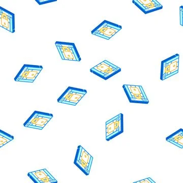 Web padlock isometric icon seamless pattern Stockillustratie