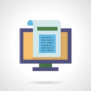 Web page abstract flat color vector icon Stock Illustration