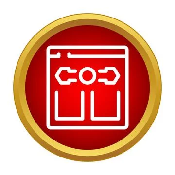 Web page browser icon with data exchange concept Illustrazione stock