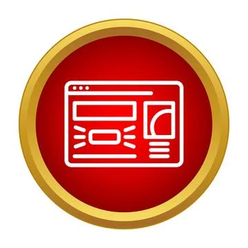 Web page browser window interface design icon Stock Illustration