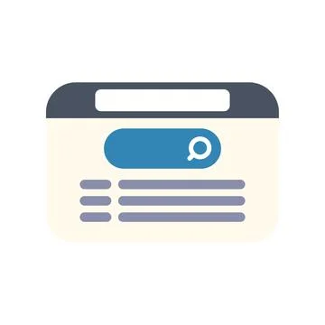 Web page browser window with search bar Stockillustratie