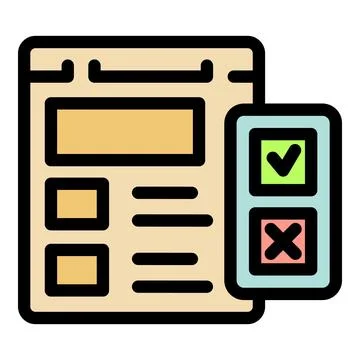 Web page with checkboxes showing validation and rejection choices Stock Illustration